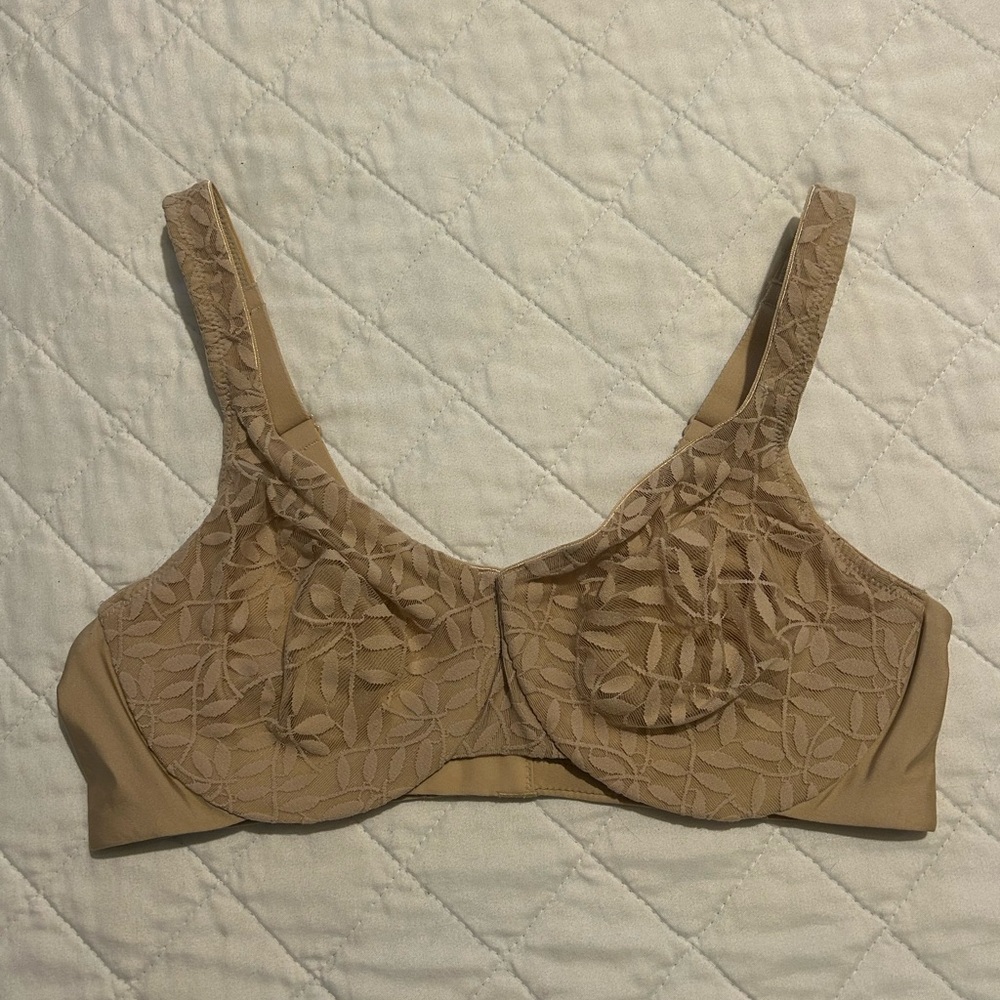 Elegant Tan Lace Bra
